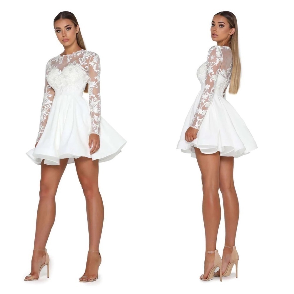 Portia and Scarlett Helen Mini White Dress SZ 14
